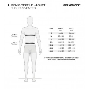 ΑΝΔΡΙΚΟ ΜΠΟΥΦΑΝ ΜΟΤΟΣΥΚΛΕΤΑΣ 4 ΕΠΟΧΩΝ | SHIMA JACKET RUSH 2.0 VENTED | 